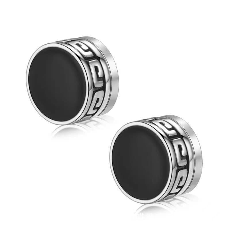 メンズピアス ローマ数字 円形マグネットピアス