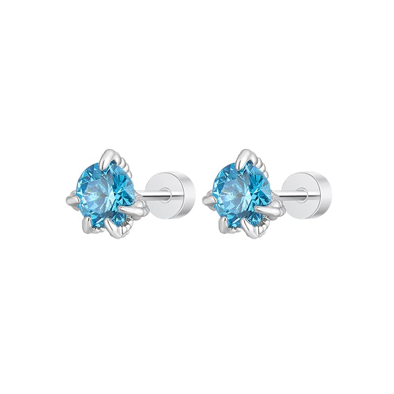 メンズピアス 宝石のように輝く花弁風スタッドピアス