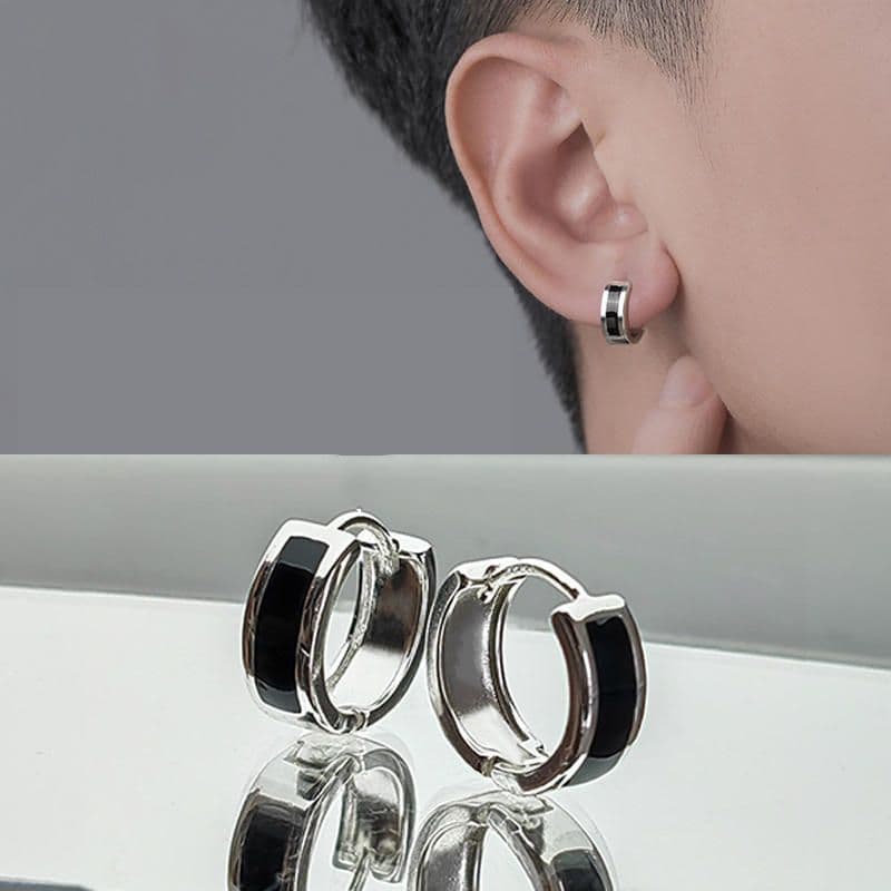 メンズピアス シンプル フープ ピアス