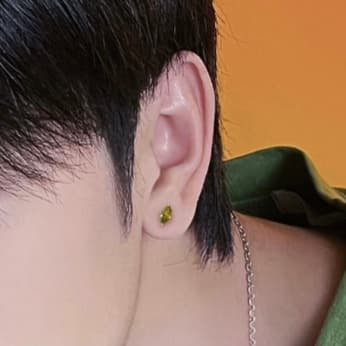 メンズピアス 天然石シンプルスタッドピアス