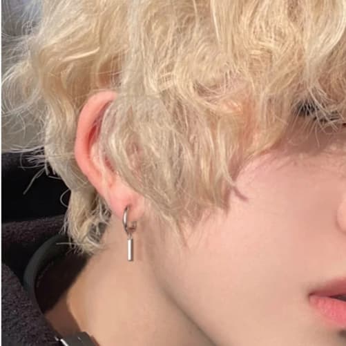メンズピアス スタイリッシュ バーフープピアス