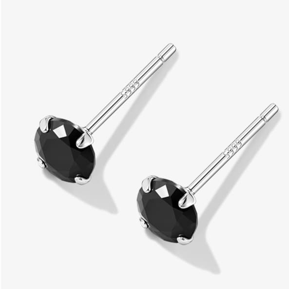 メンズピアス 純銀製キュービックジルコニア片耳スタッドピアス