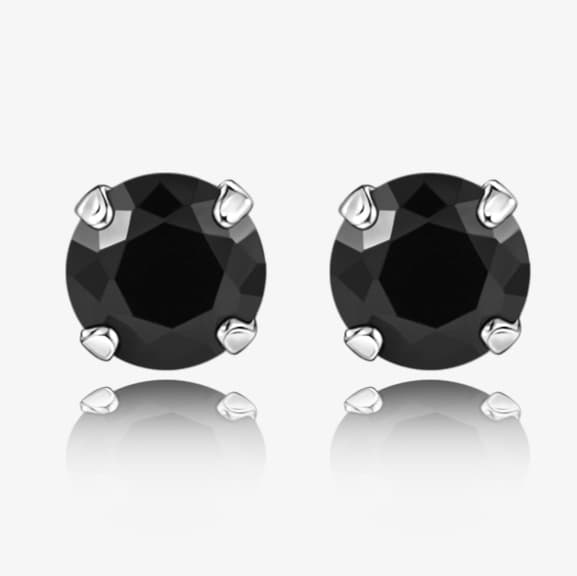 メンズピアス 純銀製キュービックジルコニア片耳スタッドピアス