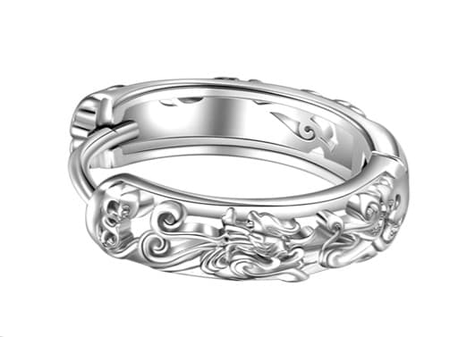 メンズピアス リングピアス 和風模様入り細身ピアス