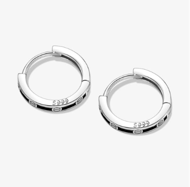 メンズピアス リングピアス シンプル輝き 細身ピアス