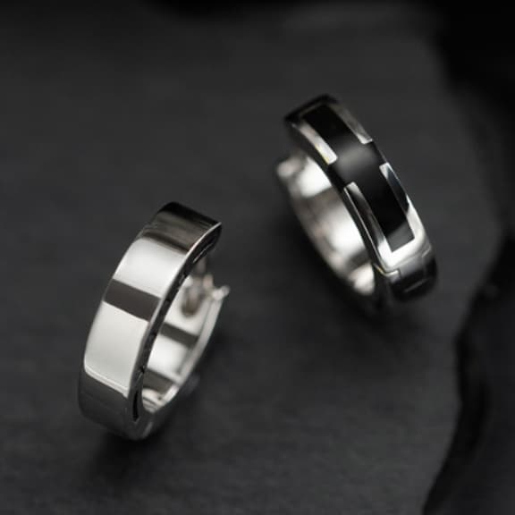 メンズピアス リングピアス 十字架デザイン クールピアス
