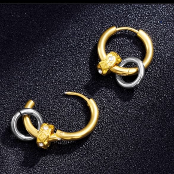 メンズピアス リングピアス フープデザイン チャームピアス