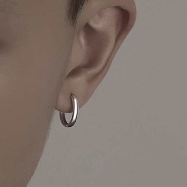 メンズピアス リングピアス シンプル輪型ピアス