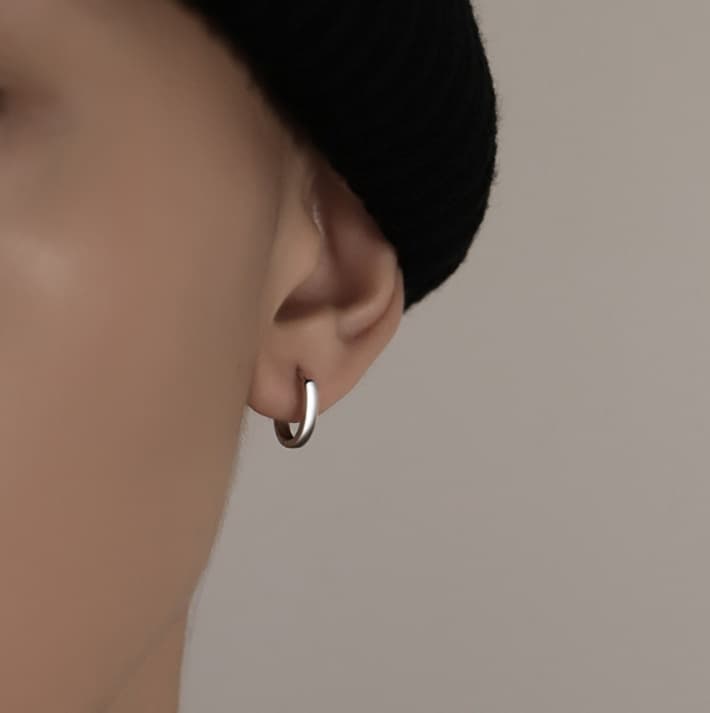 メンズピアス リングピアス シンプル輪型ピアス