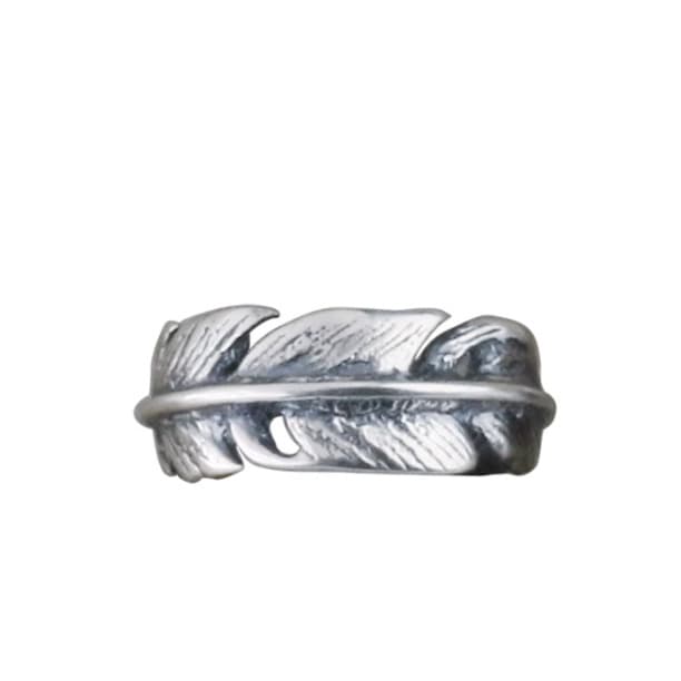 メンズピアス イヤーカフ 羽根彫刻イヤーカフ