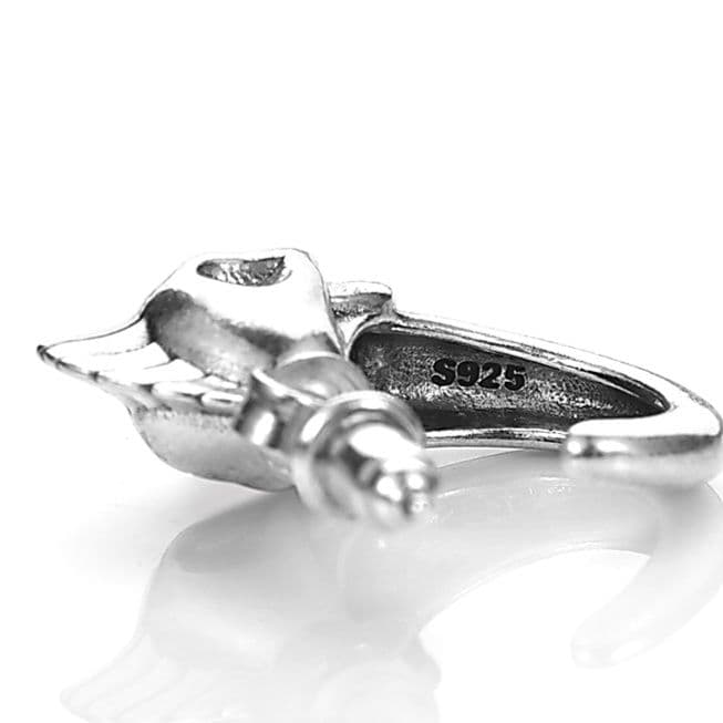 メンズピアス メンズピアス ドクロデザインフープピアス