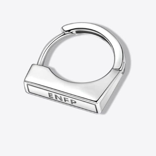 メンズピアス 純銀スクエアフープピアス