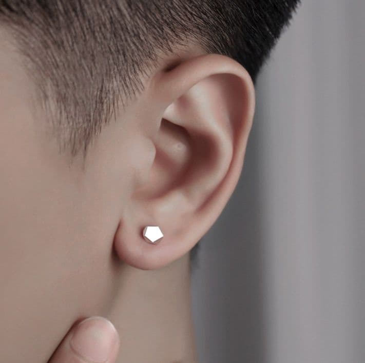 メンズピアス 六角形 ジオメトリックピアス