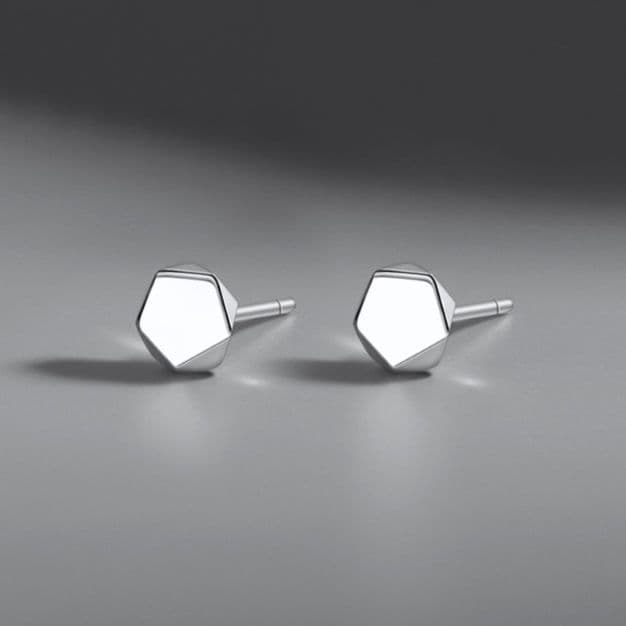メンズピアス 六角形 ジオメトリックピアス