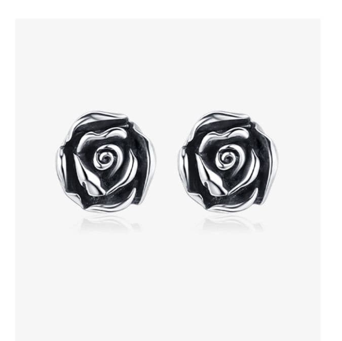 メンズピアス 古典的な薔薇モチーフのピアス
