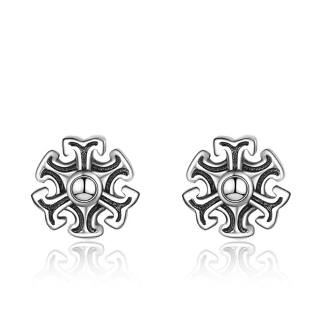 メンズピアス 六芒星モチーフ純銀ピアス