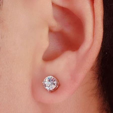 メンズピアス 六角形輝石マグネットピアス