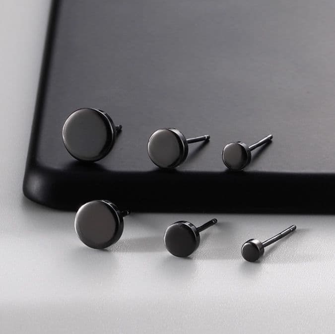 メンズピアス 丸型サークルスタッドピアス