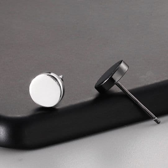メンズピアス 丸型サークルスタッドピアス