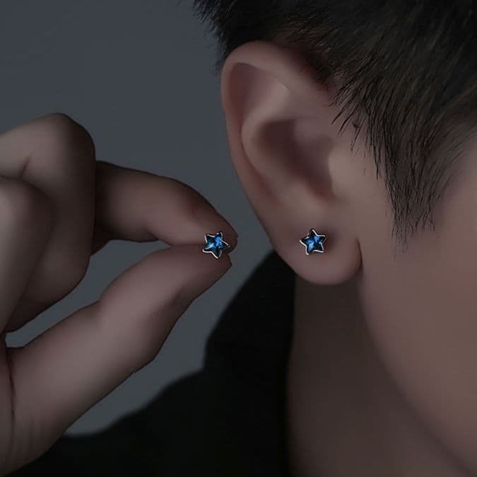 メンズピアス 星空輝き スタッドピアス