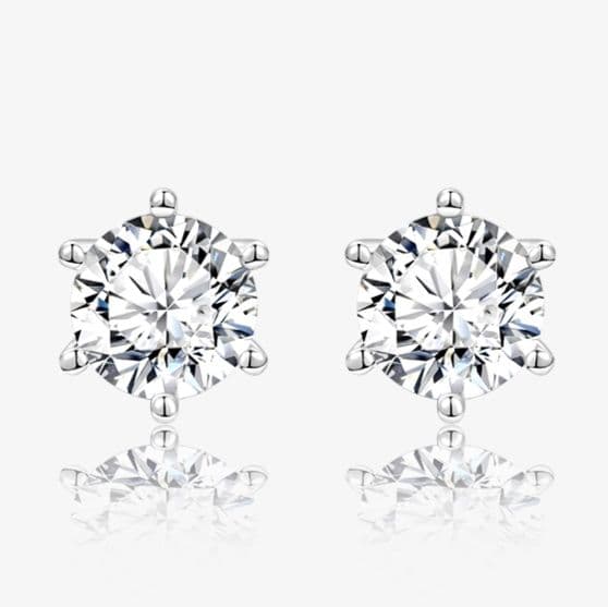 メンズピアス 六角台座輝石ピアス