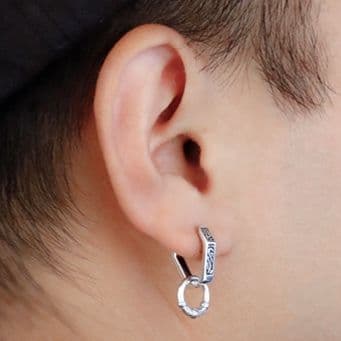 メンズピアス 伝統模様の輪環ピアス