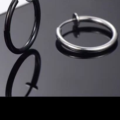メンズピアス シンプル輪ノンホールピアス