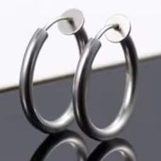 メンズピアス シンプル輪ノンホールピアス