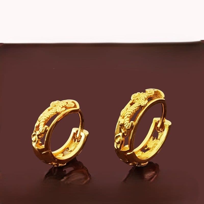 メンズピアス 龍彫りピアス