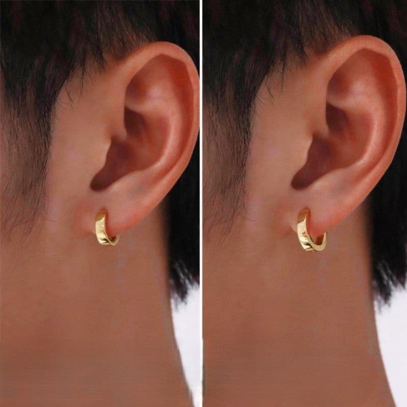メンズピアス 洗練フープピアス