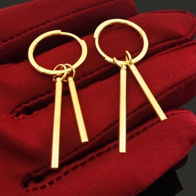 メンズピアス シンプル二連スティックピアス