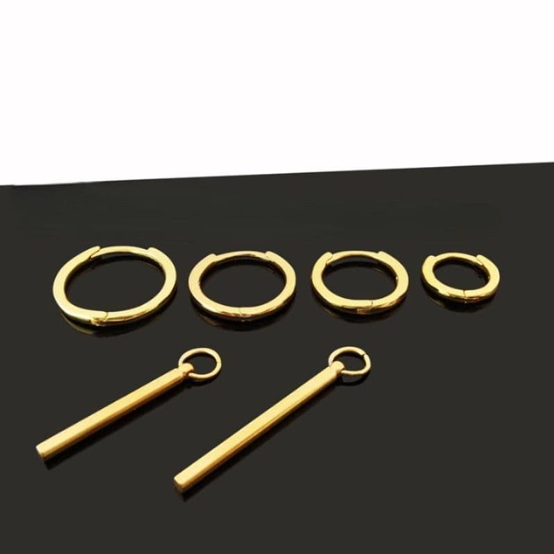 メンズピアス シンプル二連スティックピアス