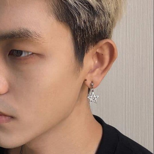 メンズピアス シルバー 星型 ピアス ユニセックス カップル向け アクセサリー