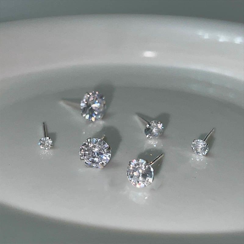 メンズピアス 純銀輝石ピアス