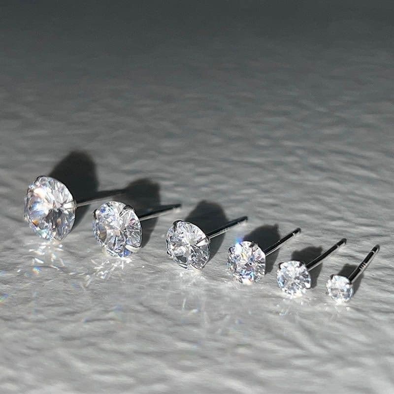 メンズピアス 純銀輝石ピアス