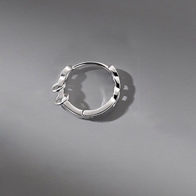 メンズピアス 鎖編みフープピアス