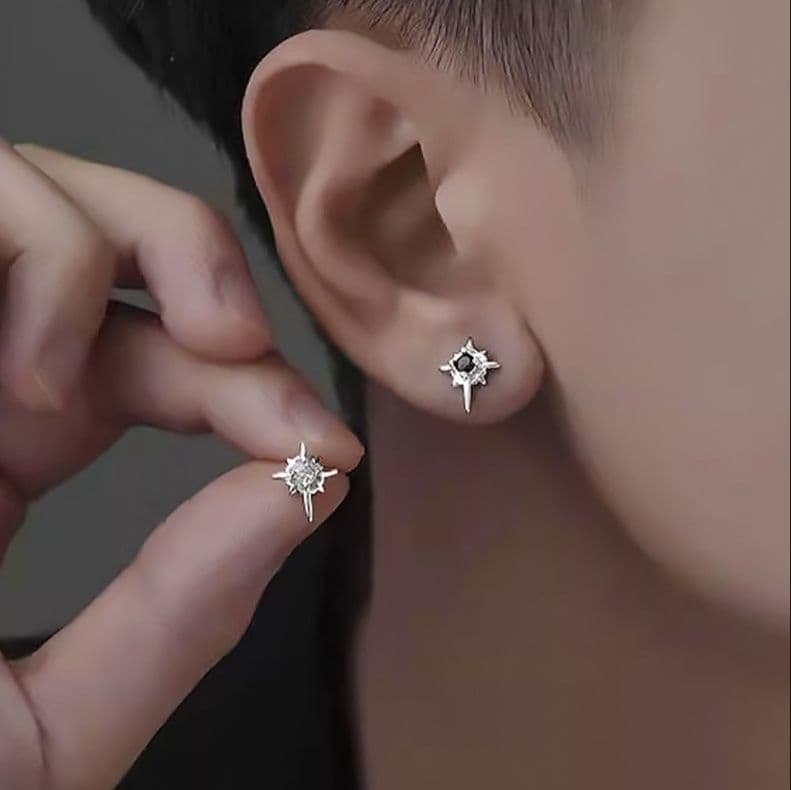メンズピアス 星光きらめきスタッズピアス