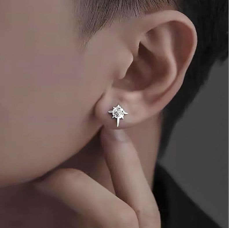 メンズピアス 星光きらめきスタッズピアス