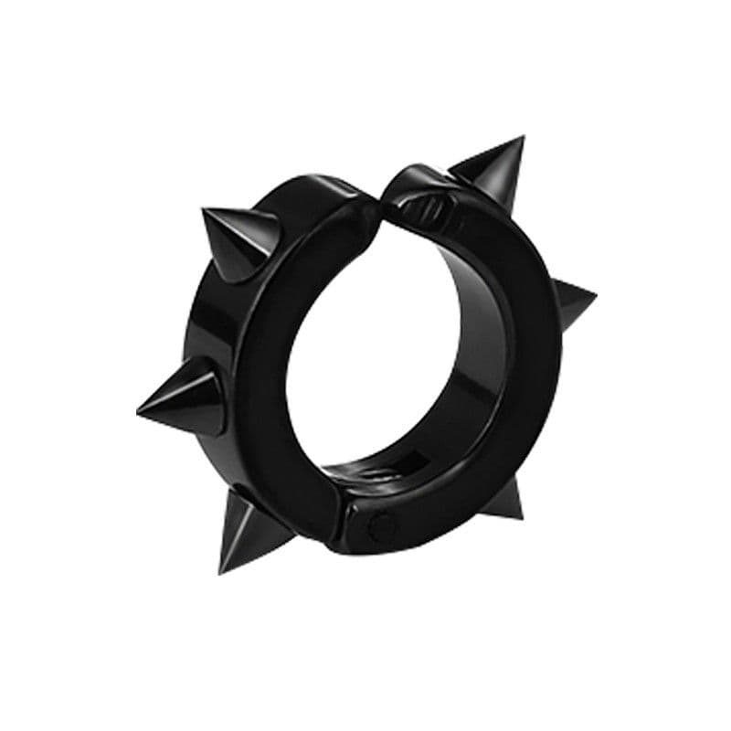 メンズピアス メタルフープノンホールピアス