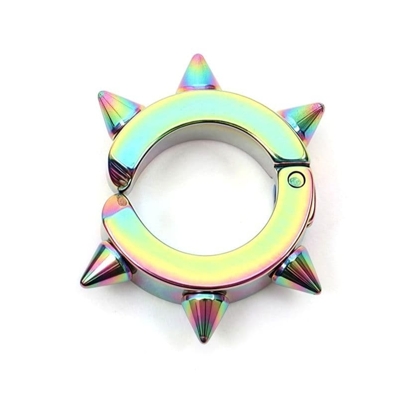 メンズピアス メタルフープノンホールピアス