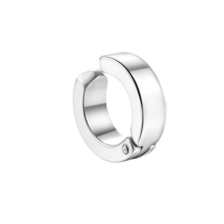 メンズピアス メタルフープノンホールピアス