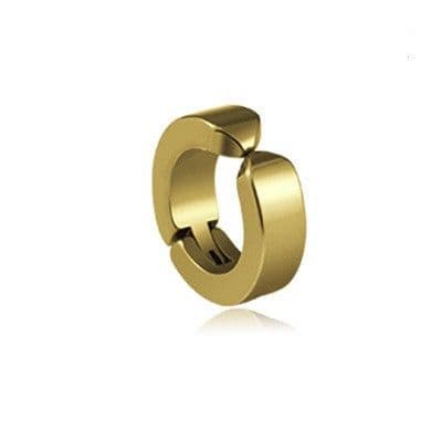 メンズピアス メタルフープノンホールピアス