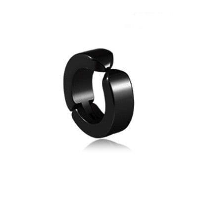 メンズピアス メタルフープノンホールピアス