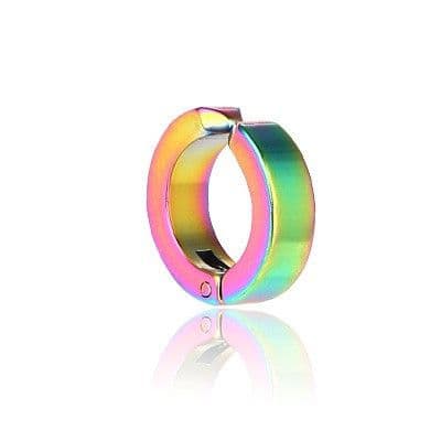 メンズピアス メタルフープノンホールピアス