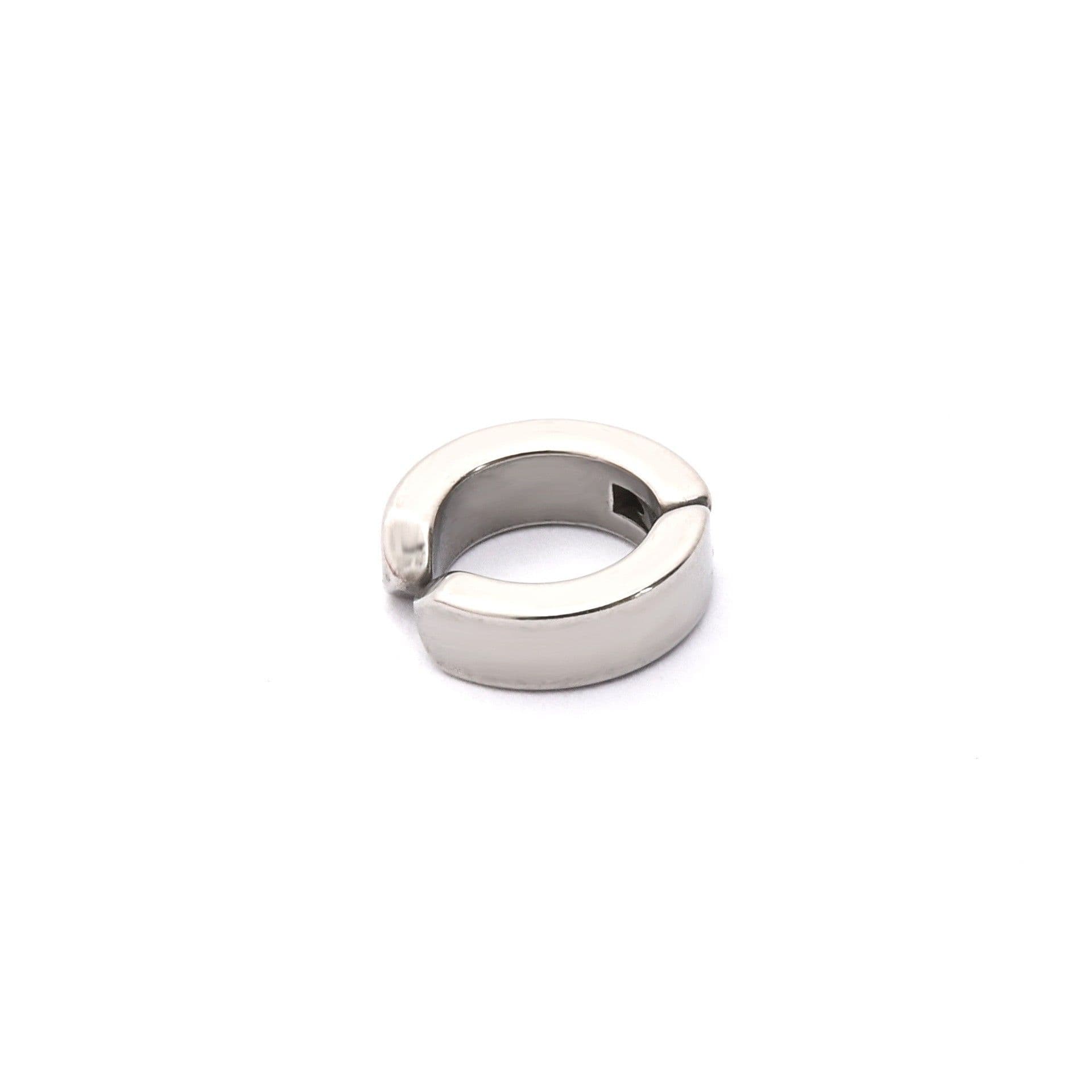 メンズピアス メタルフープノンホールピアス