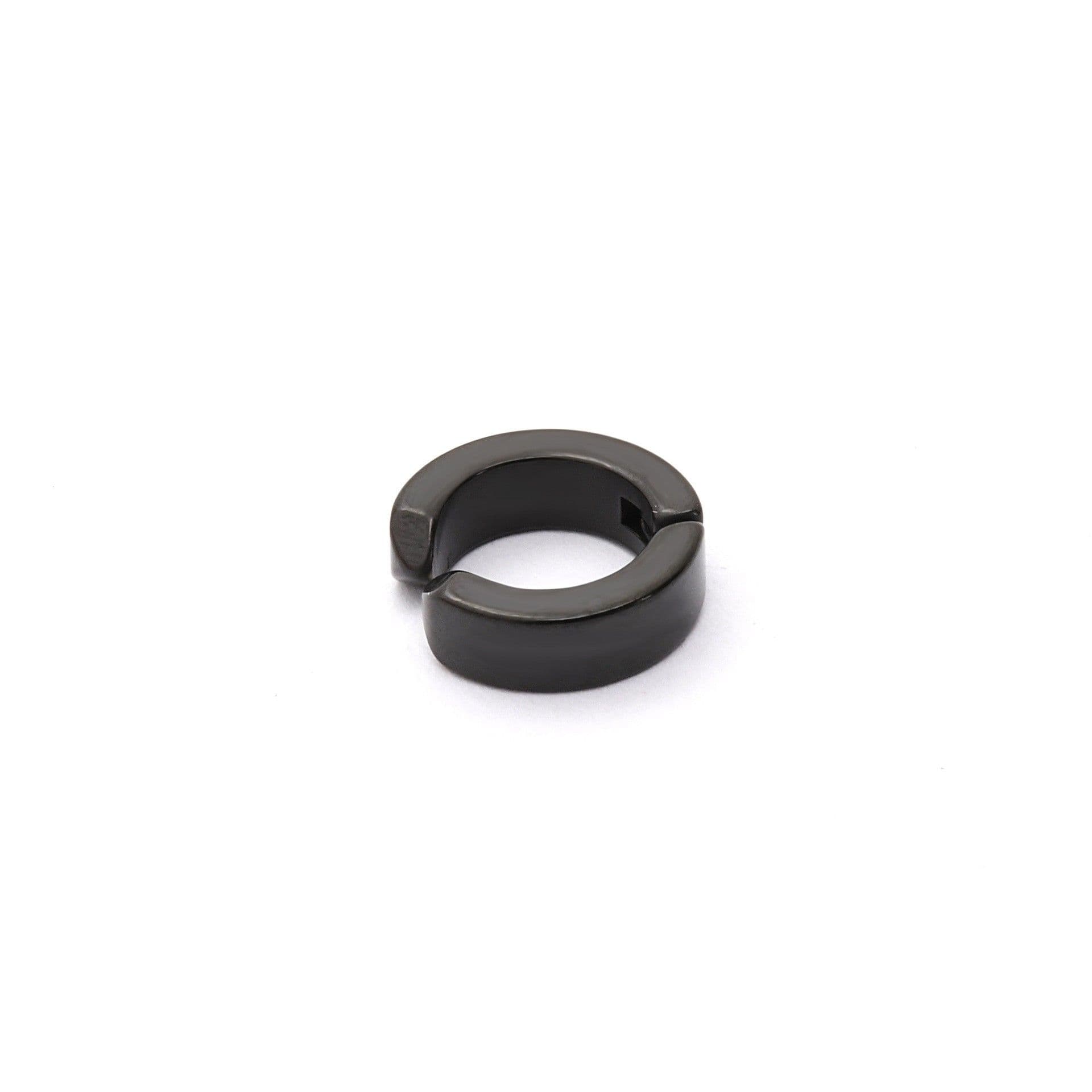 メンズピアス メタルフープノンホールピアス