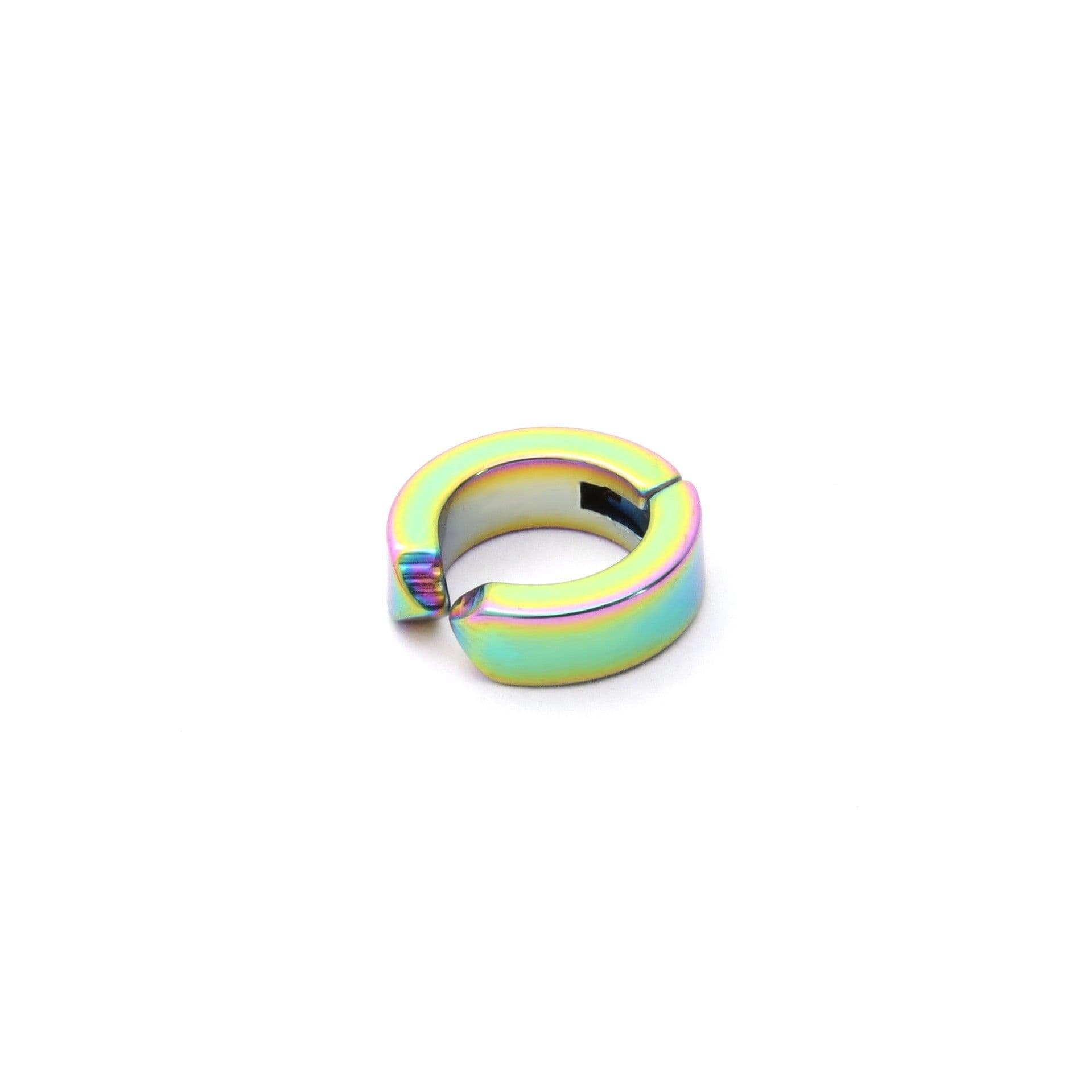 メンズピアス メタルフープノンホールピアス