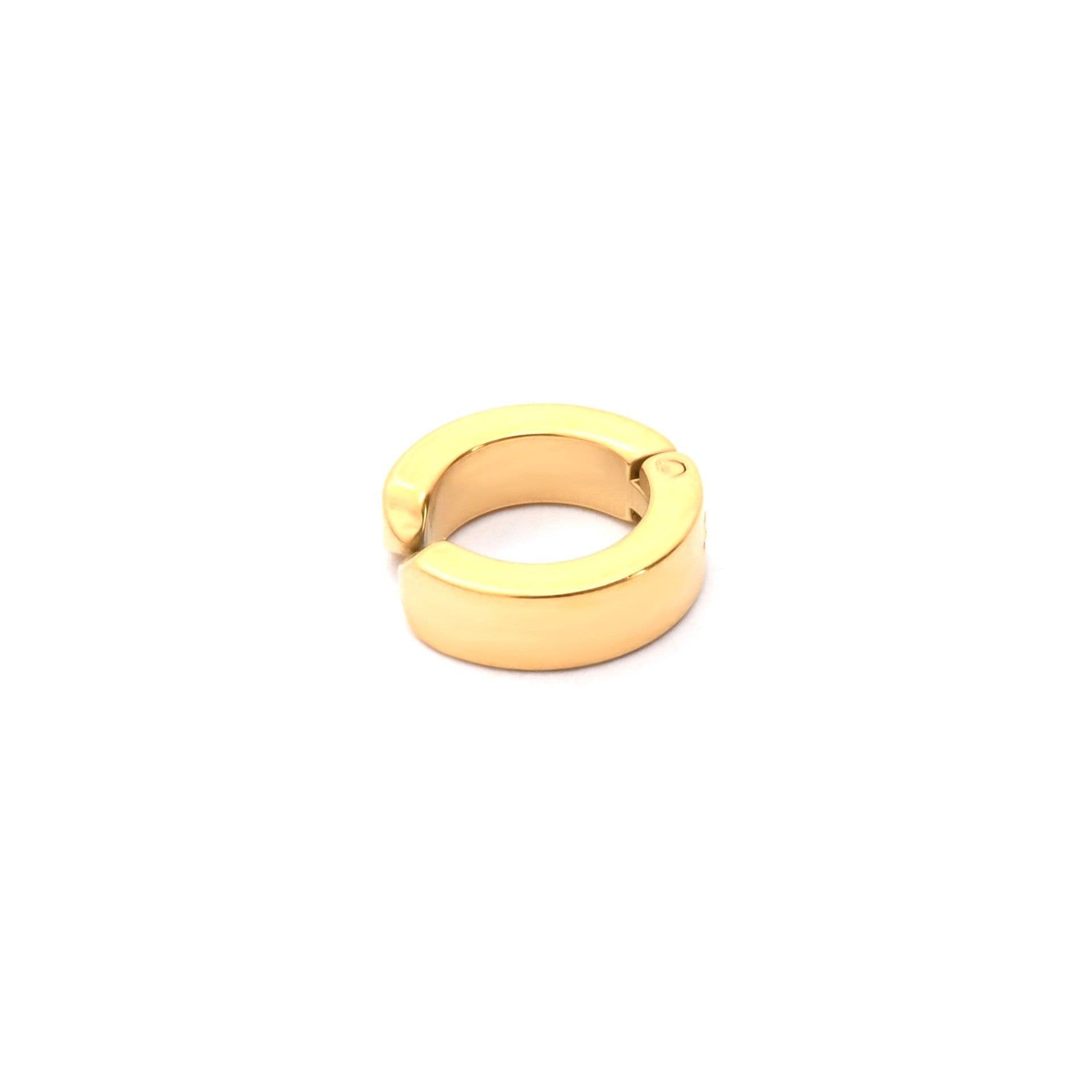 メンズピアス メタルフープノンホールピアス