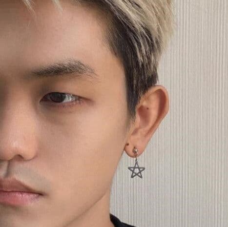 メンズピアス シルバー 星型 ピアス ユニセックス カップル向け アクセサリー