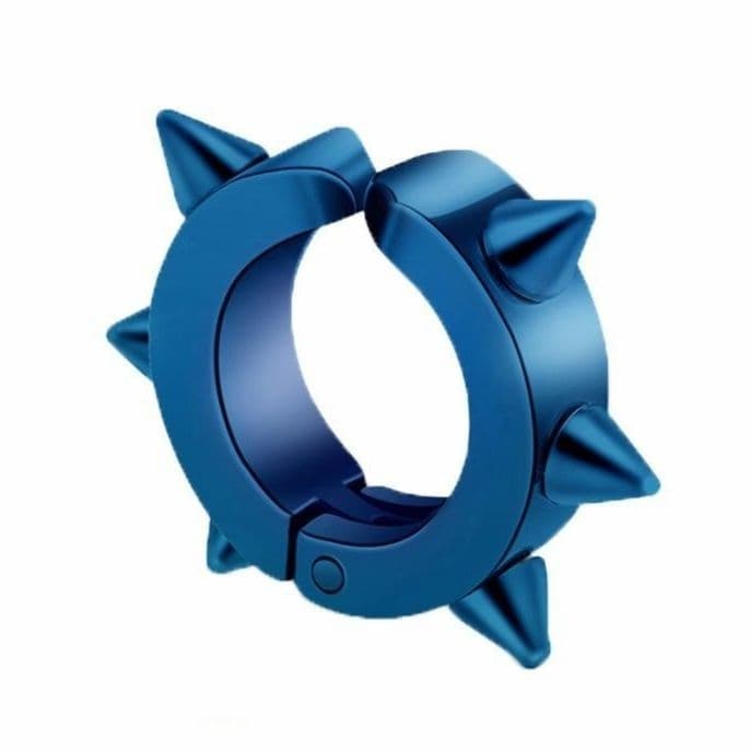 メンズピアス メタルフープノンホールピアス
